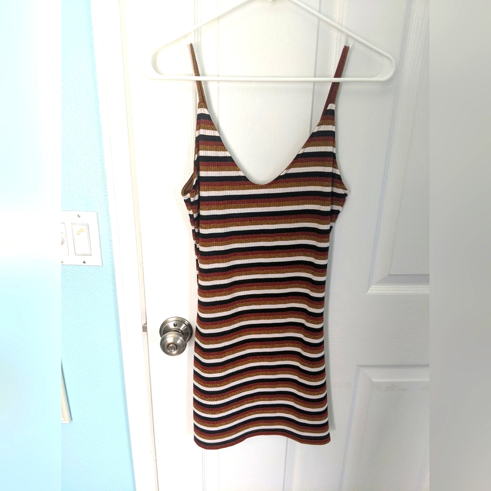 Mini sparkly stripes dress